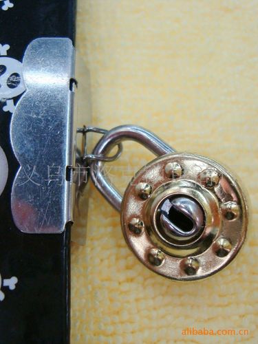 环保文具配件金属圆锁文具锁挂锁(可用于日记本,储蓄罐,箱包)